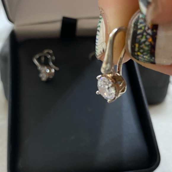 Diamond drop earrings (zubric zirconium) - Picture 5 of 6